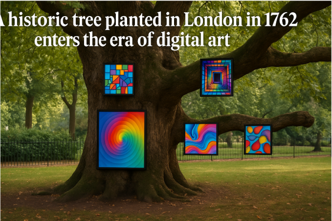 A Historic Tree Planted in London in 1762 Enters the Era of Digital Art